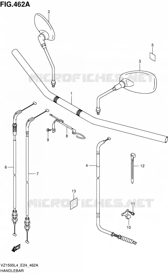 GUIDON Suzuki MOTO 1500 BOULEVARD 2014  VZ1500 L4 (E24)