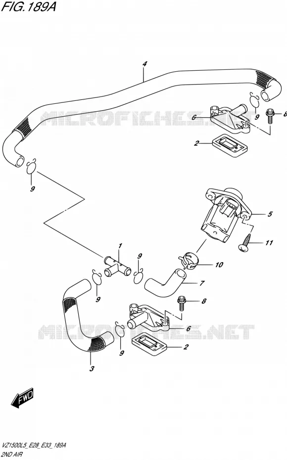 SYSTEME RECYCLAGE GAZ ECHAPPEMENT Suzuki MOTO 1500 BOULEVARD 2015  VZ1500 L5 (E03,E28,E33)
