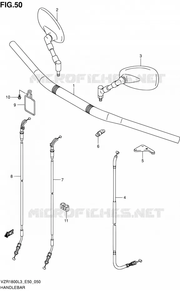 GUIDON Suzuki MOTO 1800 INTRUDER 2013  VZR1800 L3 (E50)