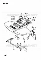 GARDE BOUE AVANT (MODELE F2) pour Suzuki QUADRUNNER 250 1985