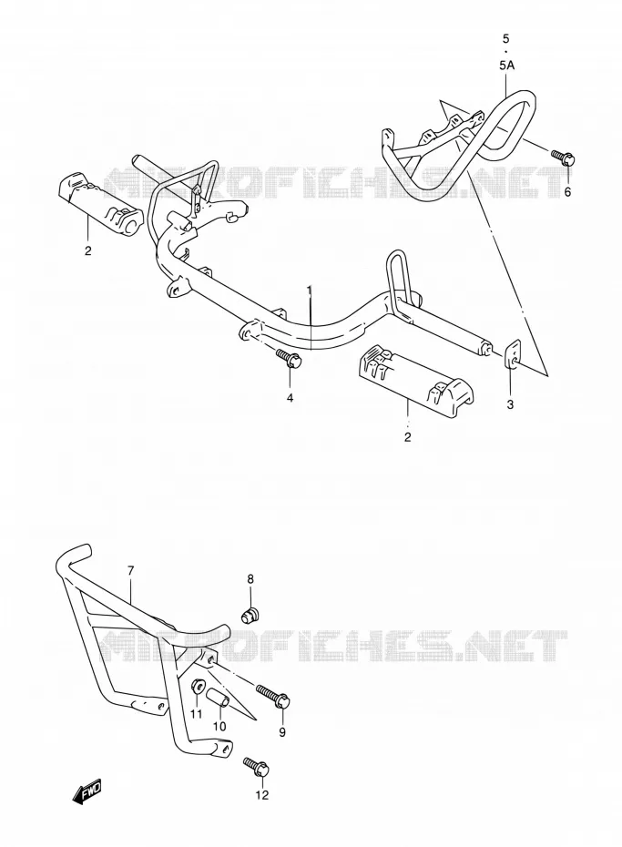 REPOSE PIED Suzuki QUAD 80 QUADSPORT 2001  LT80 Y (P01,P02,P94)