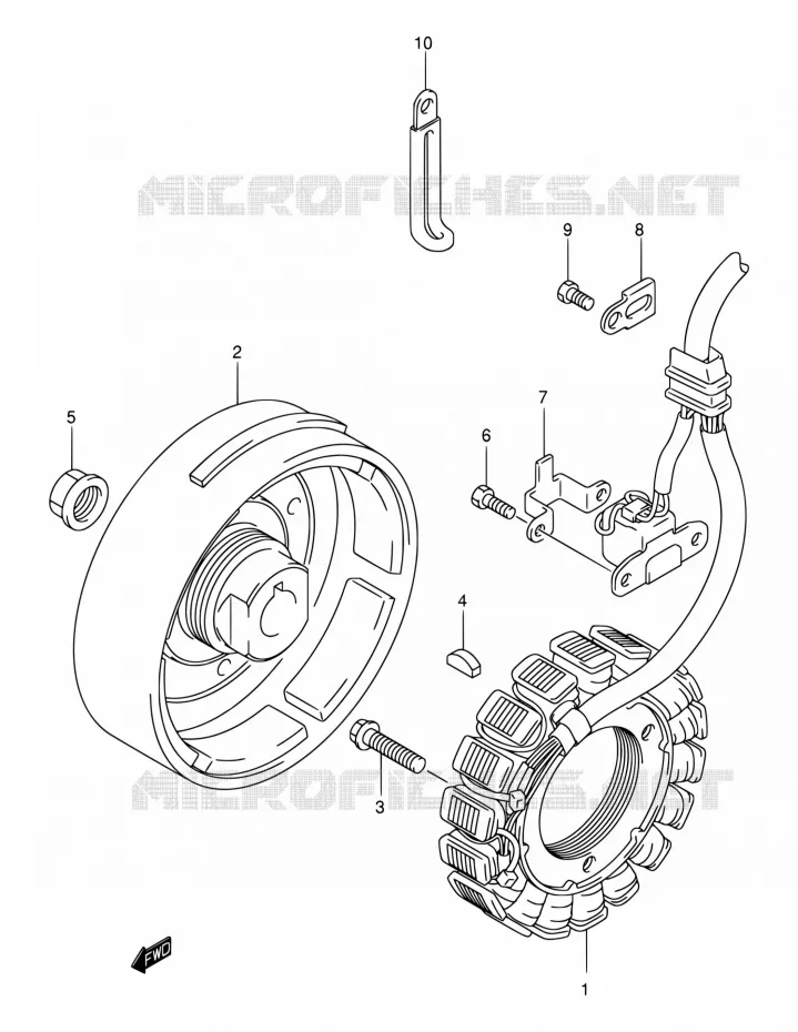 ALLUMAGE ROTOR - STATOR Suzuki QUAD 400 EIGER 2012  LT-A400F K7 (P17,P24)