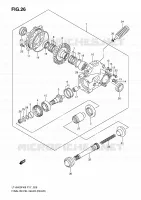 CARDAN   COUPLE CONIQUE (ARRIERE) pour Suzuki EIGER 400 2011