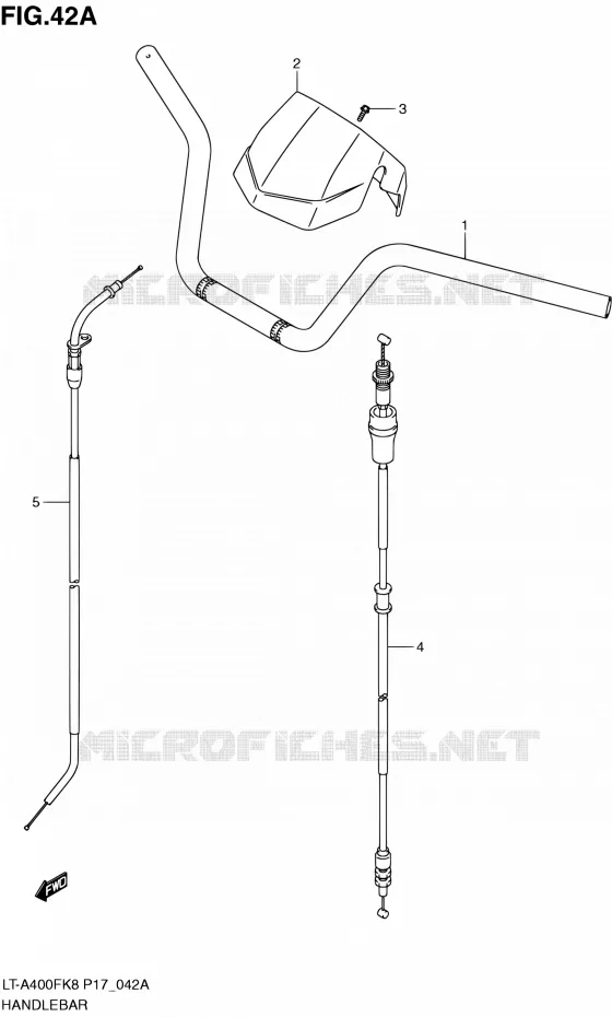 GUIDON (P24) Suzuki QUAD 400 EIGER 2010  LT-A400F L0 (P17,P24)
