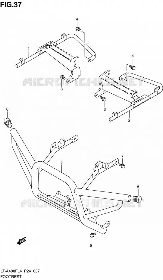 REPOSE PIED Suzuki QUAD 400 KINGQUAD 2014  LT-A400F L4 (P24)