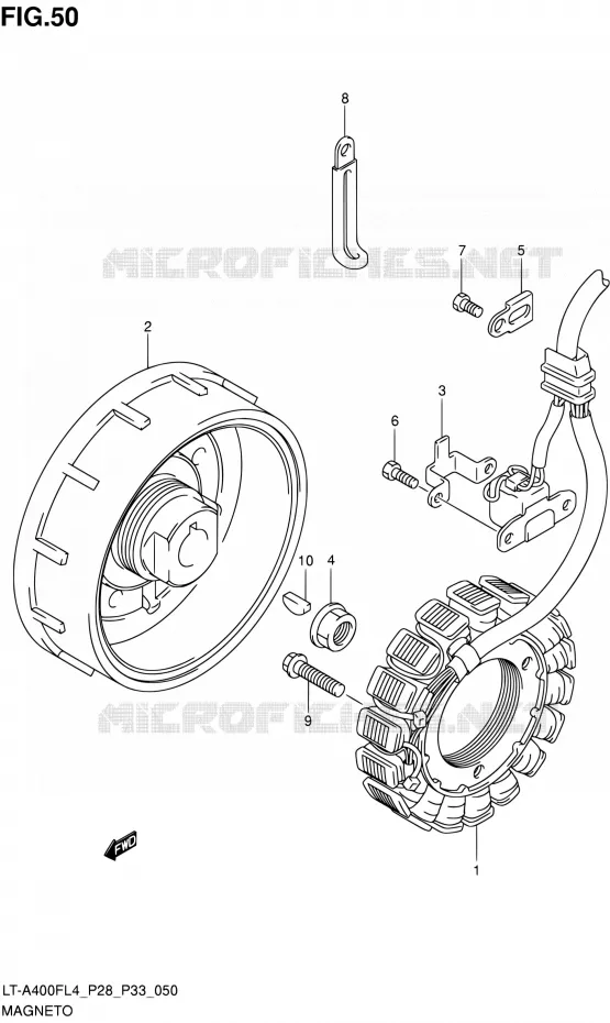 ALLUMAGE ROTOR - STATOR Suzuki QUAD 400 KINGQUAD 2014  LT-A400F L4/LT-A400FZ L4 (P03,P28,P33)