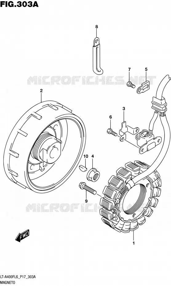 ALLUMAGE ROTOR - STATOR Suzuki QUAD 400 KINGQUAD 2016  LT-A400F L6 (P17)