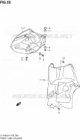 ENTOURAGE DE PHARE AVANT pour Suzuki KINGQUAD 400 2014