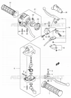 ENSEMBLE LEVIERS   POIGNEES pour Suzuki KINGQUAD 500 2003