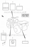 ETIQUETTE pour Suzuki KINGQUAD 500 2000