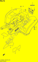 GARDE BOUE ARRIERE (LT A500XL1 P28) pour Suzuki KINGQUAD 500 2011