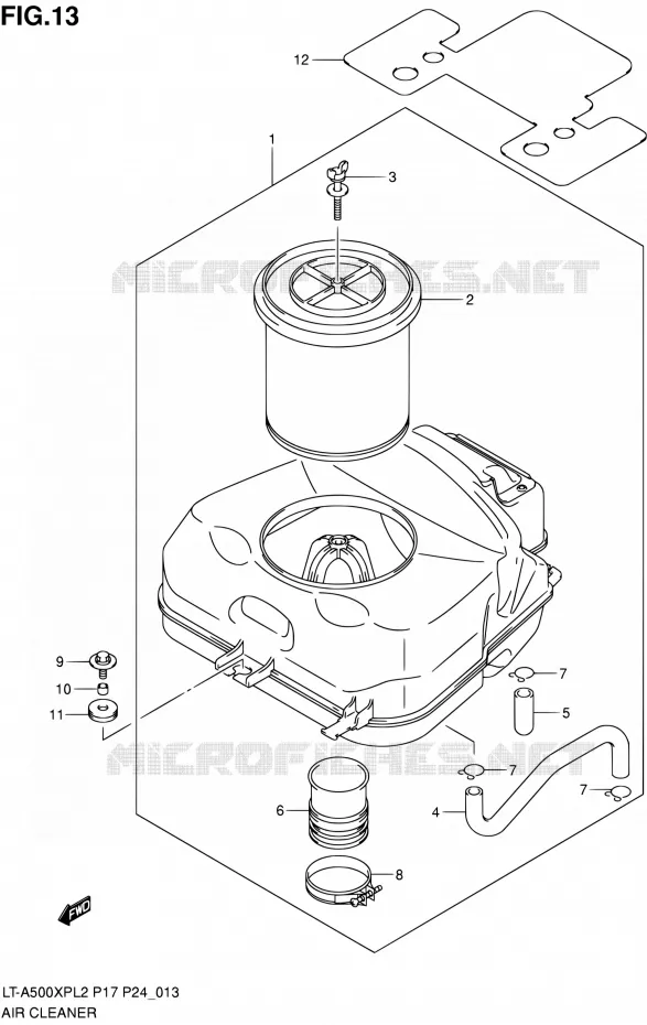 FILTRE A AIR Suzuki QUAD 500 KINGQUAD 2012  LT-A500XP L2/LT-A500XPZ L2 (P17,P24)