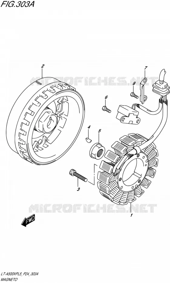 ALLUMAGE ROTOR - STATOR Suzuki QUAD 500 KINGQUAD 2015  LT-A500XP L5 (P24)
