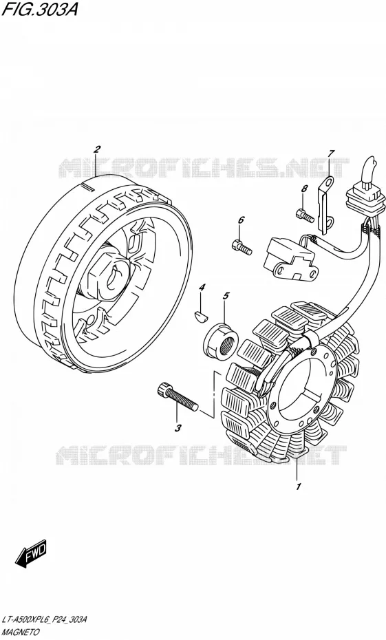ALLUMAGE ROTOR - STATOR Suzuki QUAD 500 KINGQUAD 2016  LT-A500XP L6 (P24)
