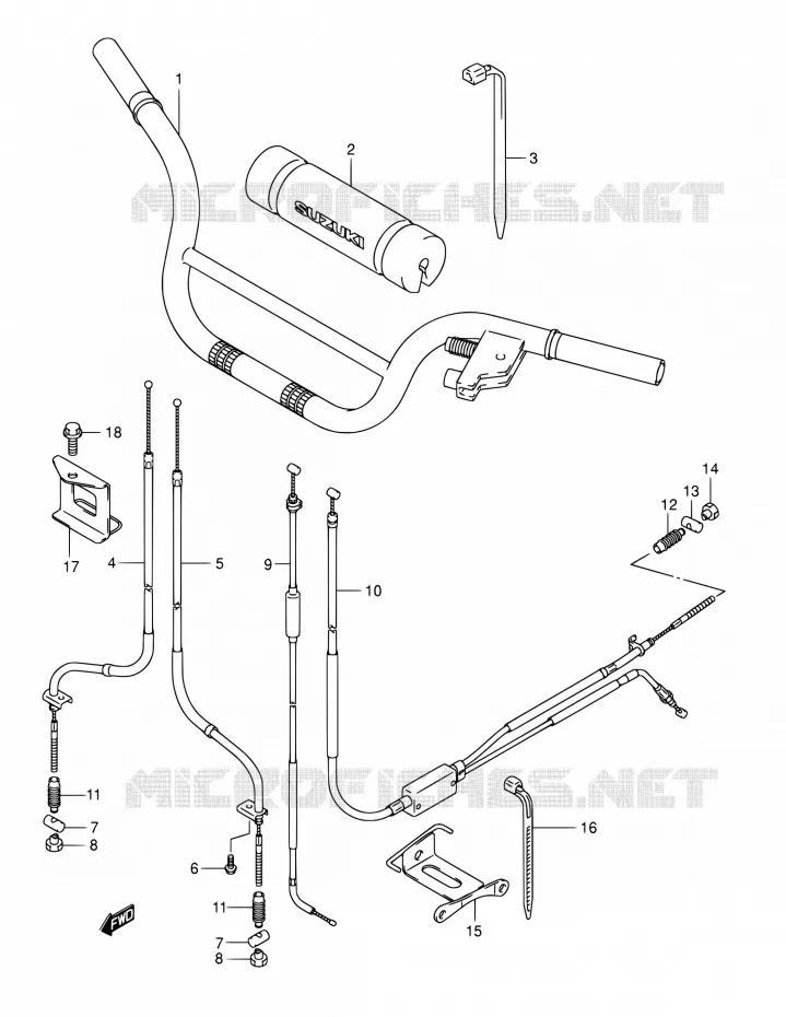 GUIDON Suzuki QUAD 50 MINIQUAD-SPORT 2005  LT-A50 K5 (P19)