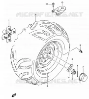 ROUE ARRIERE GAUCHE pour Suzuki KINGQUAD 700 2005