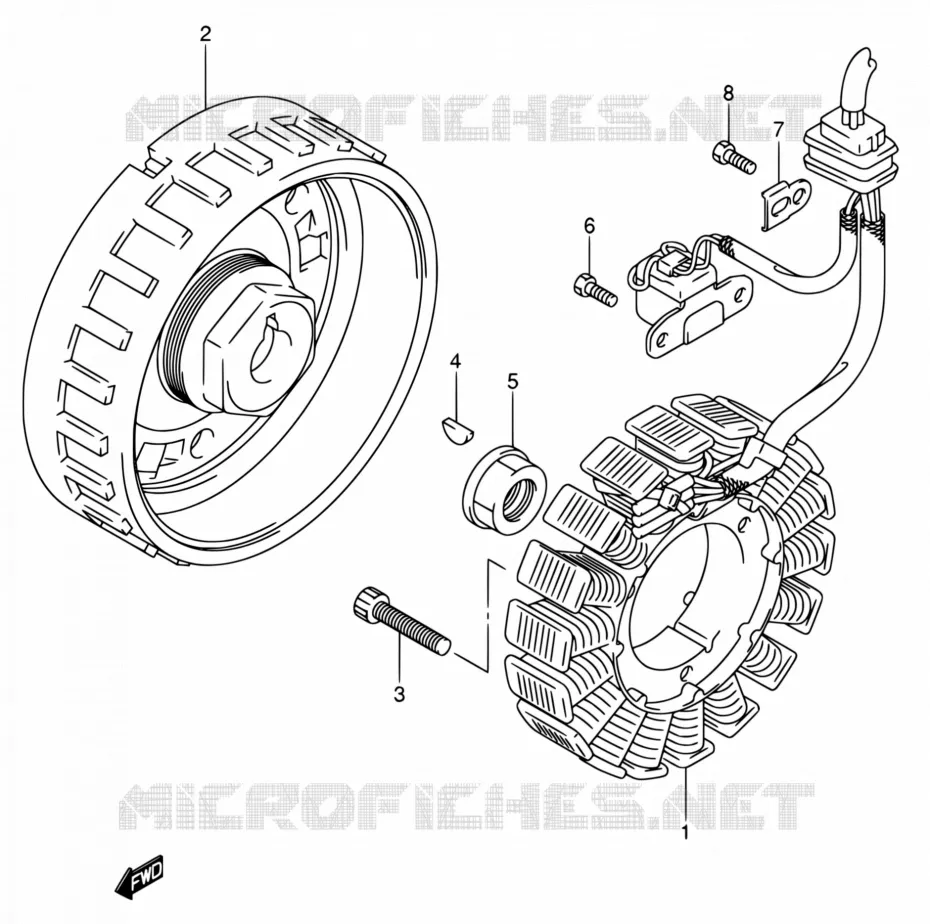 ALLUMAGE ROTOR - STATOR Suzuki QUAD 700 KINGQUAD 2005  LT-A700X K5 (E17,E24)