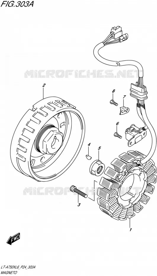 ALLUMAGE ROTOR - STATOR Suzuki QUAD 750 KINGQUAD 2016  LT-A750X L6 (P24)
