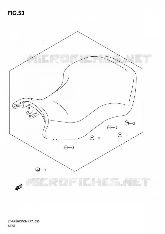 SELLE Suzuki QUAD 750 KINGQUAD 2010  LT-A750XP L0 (P17,P24)
