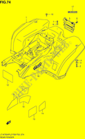 GARDE BOUE ARRIERE (LT A750XPL2 P28) pour Suzuki KINGQUAD 750 2012