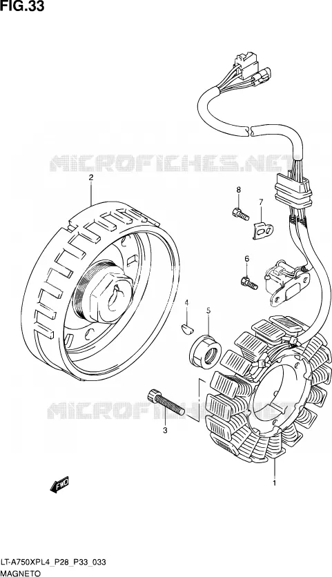 ALLUMAGE ROTOR - STATOR Suzuki QUAD 750 KINGQUAD 2014  LT-A750XP L4/LT-A750XPZ L4 (P03,P28,P33)