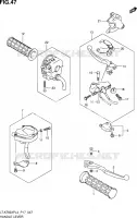 ENSEMBLE LEVIERS   POIGNEES pour Suzuki KINGQUAD 750 2014