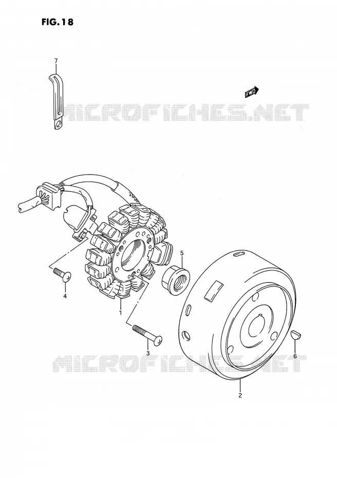 ALLUMAGE ROTOR - STATOR Suzuki QUAD 160 OZARK 1996  LT-F160 T (P02,P24)