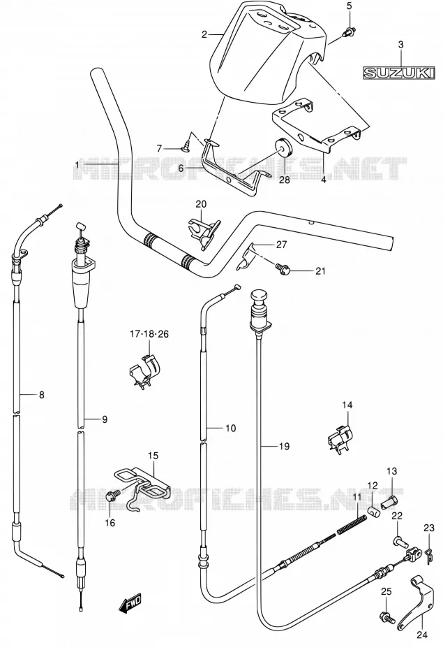 GUIDON Suzuki QUAD 250 OZARK 2006  LT-F250 K6 (E03,E28,E33)