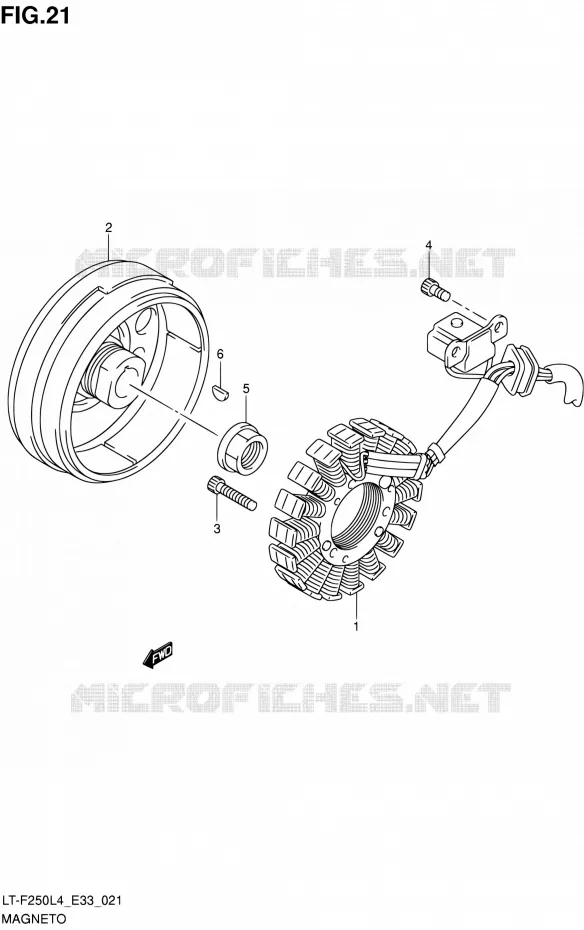 ALLUMAGE ROTOR - STATOR Suzuki QUAD 250 OZARK 2014  LT-F250 L4 (E03,E28,E33)