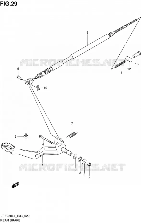 FREIN ARRIERE Suzuki QUAD 250 OZARK 2014  LT-F250 L4 (E03,E28,E33)
