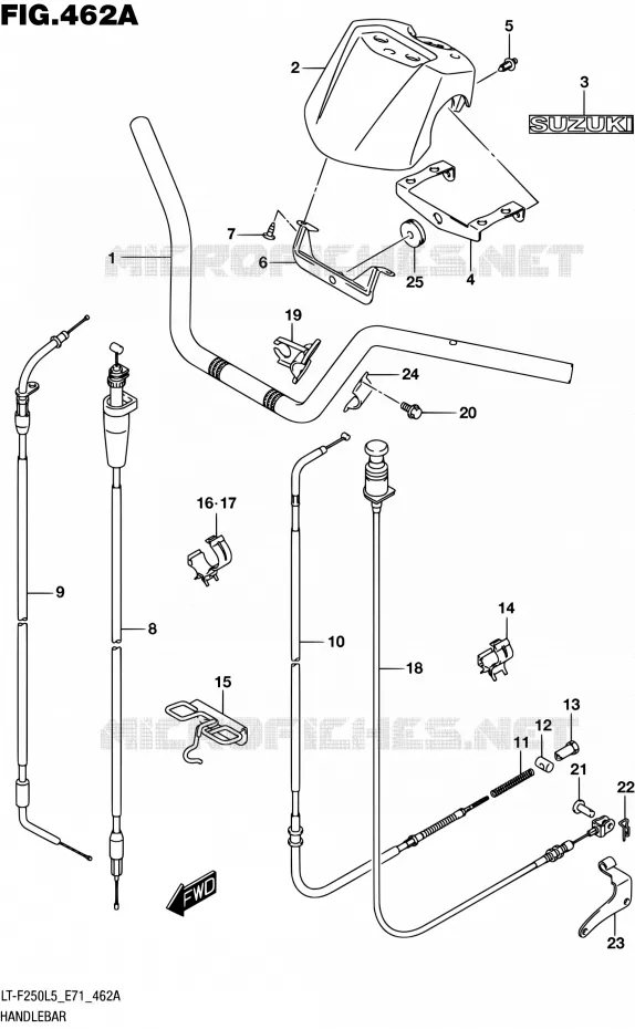 GUIDON Suzuki QUAD 250 OZARK 2015  LT-F250 L5 (E71)