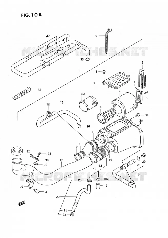 FILTRE A AIR (MODELE M/N/P/R/S/T) Suzuki QUAD 250 OZARK 1996  LT-F250 T (E02,E24)