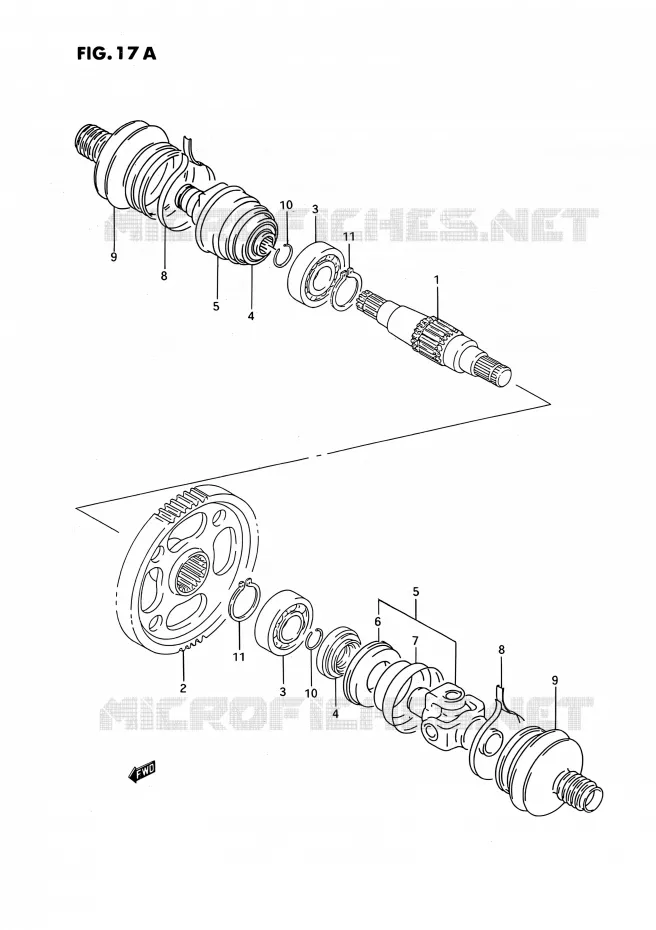 TRANSMISSION (3) (MODELE R/S/T) Suzuki QUAD 250 OZARK 1996  LT-F250 T (E02,E24)