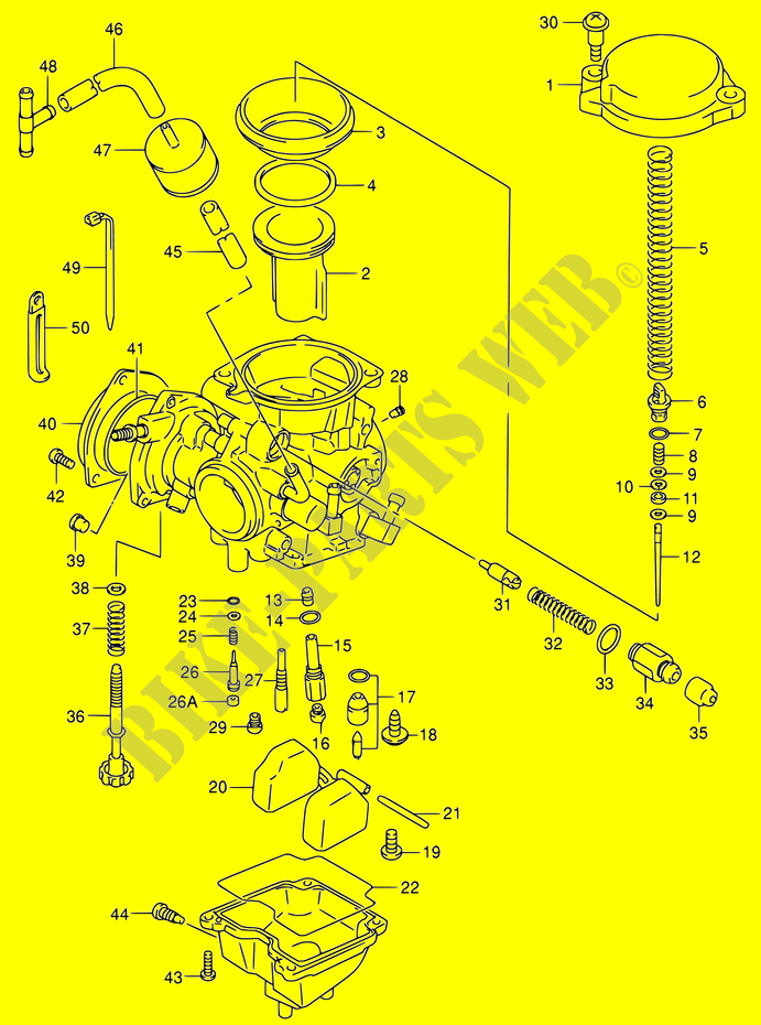 CARBURATEUR (MODELE Y/K1/K2/K4) pour Suzuki KINGQUAD 300 2000