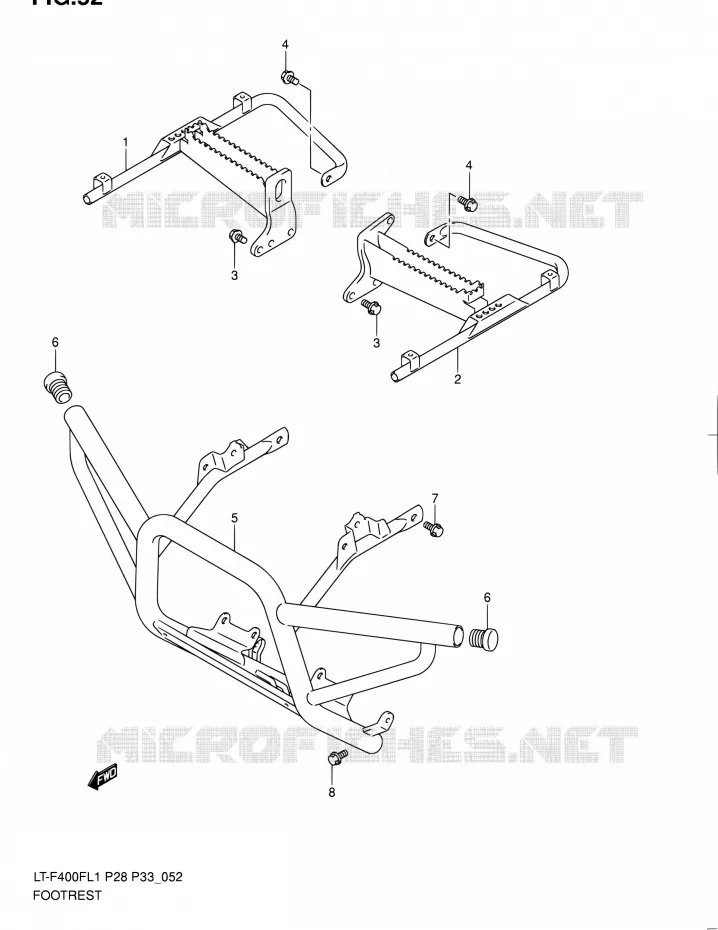 REPOSE PIED Suzuki QUAD 400 KINGQUAD 2011  LT-F400F L1/LT-F400FZ L1 (P03,P28,P33)