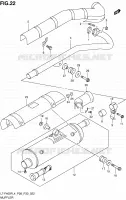 SILENCIEUX (LT F400FZL4 P28) pour Suzuki KINGQUAD 400 2014