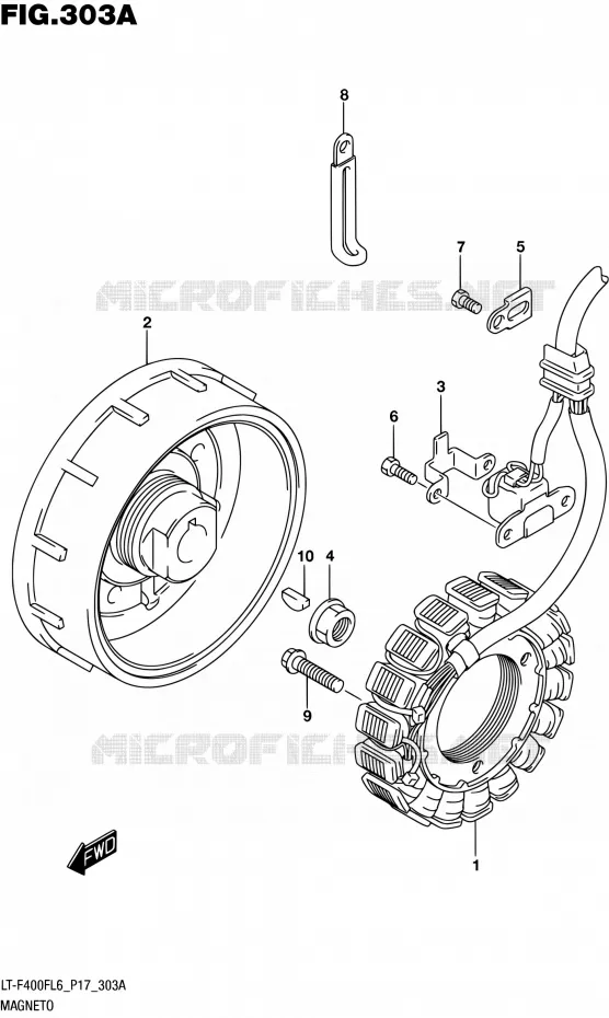 ALLUMAGE ROTOR - STATOR Suzuki QUAD 400 KINGQUAD 2016  LT-F400F L6 (P17)