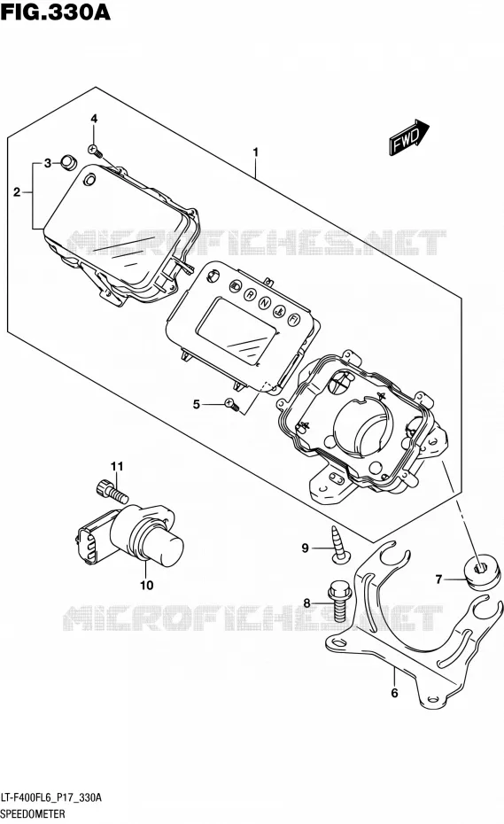COMPTEUR Suzuki QUAD 400 KINGQUAD 2016  LT-F400F L6 (P17)