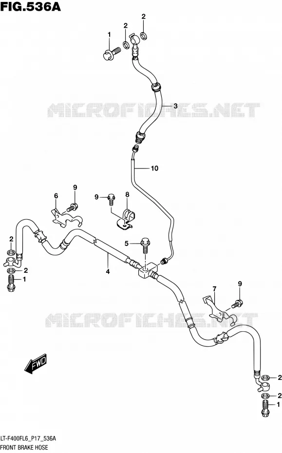 DURITE DE FREIN AVANT Suzuki QUAD 400 KINGQUAD 2016  LT-F400F L6 (P17)