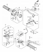 ENSEMBLE LEVIERS   POIGNEES pour Suzuki EIGER 400 2007