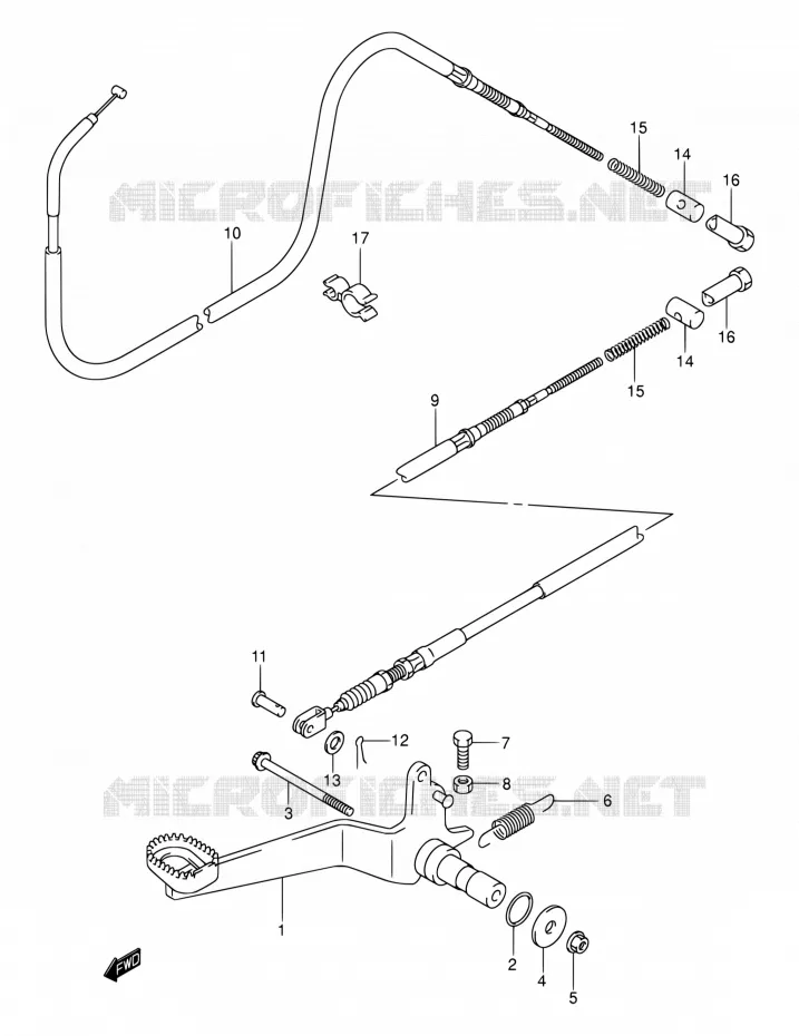 FREIN ARRIERE Suzuki QUAD 400 EIGER 2007  LT-F400 K7 (P03,P28,P33)
