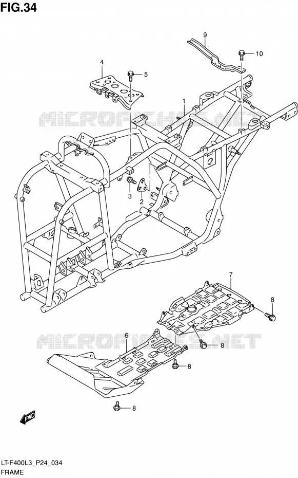 CADRE Suzuki QUAD 400 KINGQUAD 2013  LT-F400 L3 (P24)