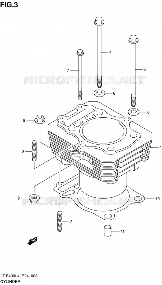 CYLINDRE Suzuki QUAD 400 KINGQUAD 2014  LT-F400 L4 (P24)