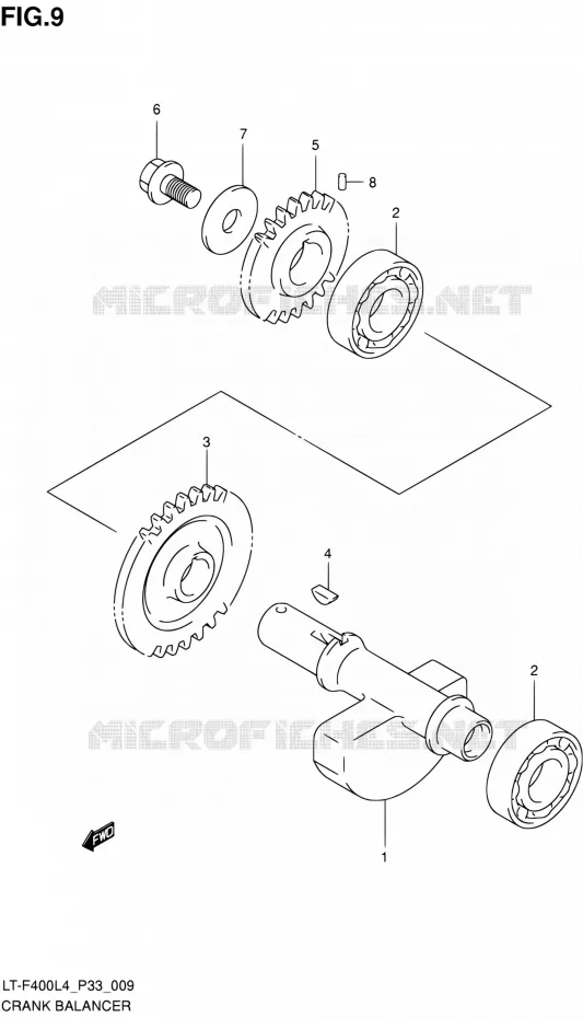 BALANCIER Suzuki QUAD 400 KINGQUAD 2014  LT-F400 L4/LT-F400Z L4 (P03,P28,P33)