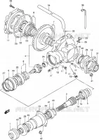 CARDAN   COUPLE CONIQUE (ARRIERE)(MODELE Y) pour Suzuki QUADMASTER 500 2000