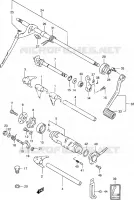 ENSEMBLE DE SELECTION DE VITESSES (1) pour Suzuki QUADMASTER 500 2000