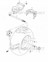 ROUE ARRIERE GAUCHE (MODELE Y) pour Suzuki QUADMASTER 500 2000