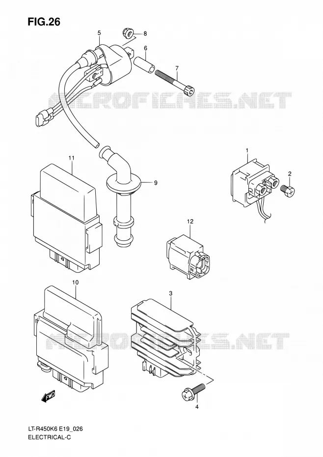 PARTIE ELECTRIQUE Suzuki QUAD 450 QUADRACER 2010  LT-R450 L0/LT-R450Z L0 (E19)