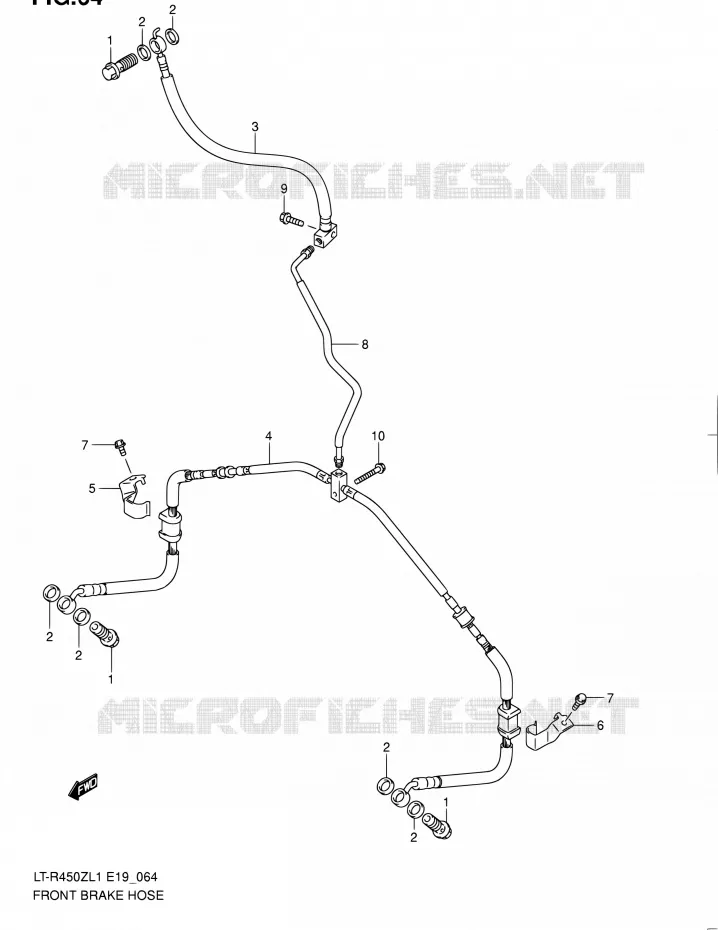 DURITE DE FREIN AVANT Suzuki QUAD 450 QUADRACER 2011  LT-R450 L1/LT-R450Z L1 (E19)