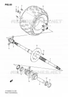 ROUE ARRIERE DROITE pour Suzuki QUADSPORT 400 2010